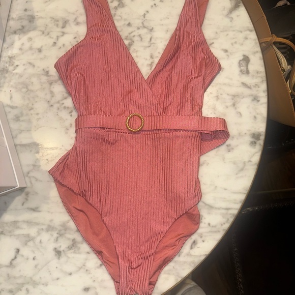 Onia Michelle Belted One Piece Swimsuit sz S/P - Picture 3 of 5